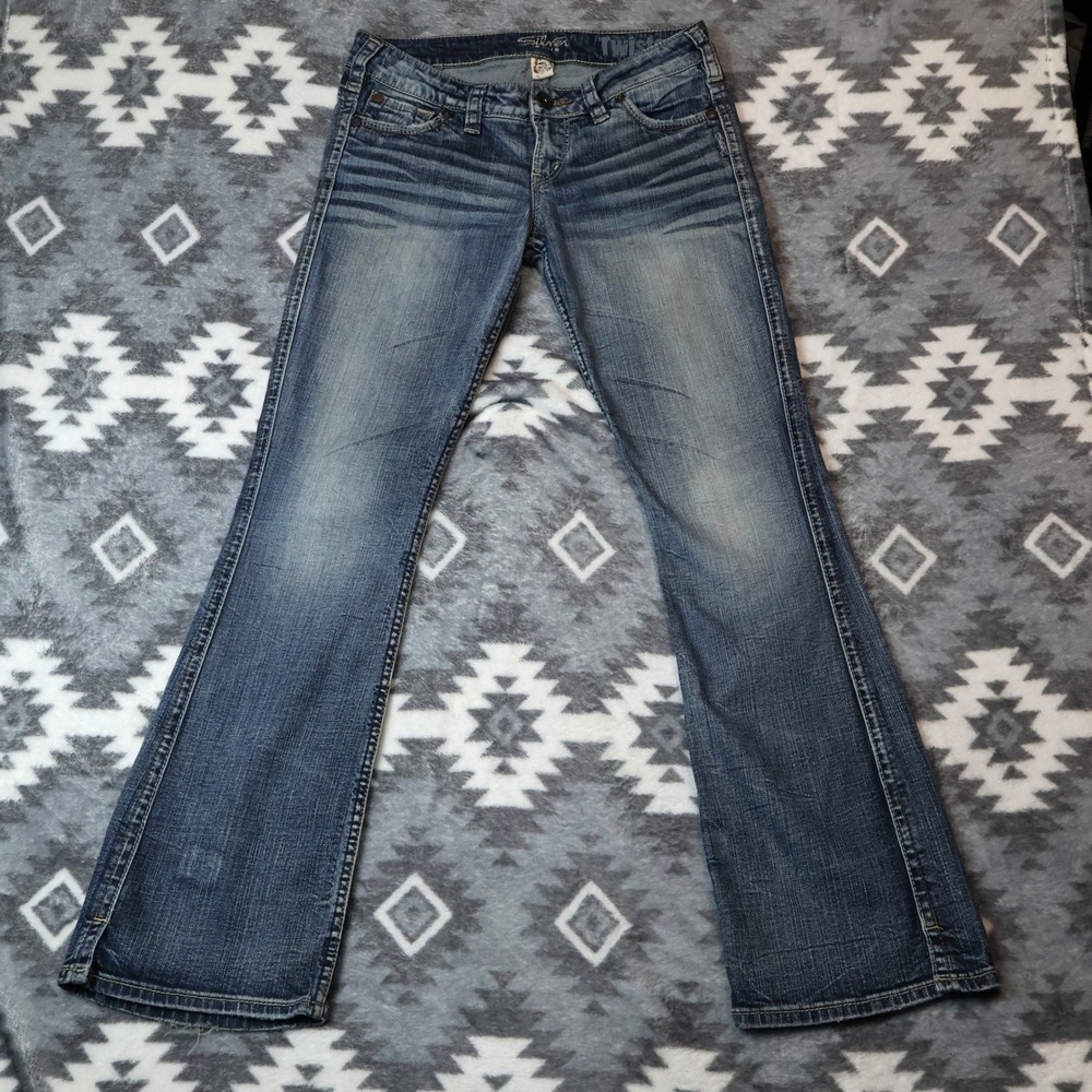 Silver Jeans Twisted Womens W27 L31 Bootcut Denim Blue Y2K VTG